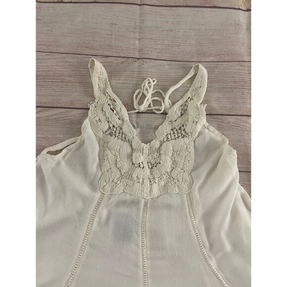 Anna Sui X O'Neill Ivory Elise Women's Crochet Tunic Dress - Medium - Picture 3 of 13